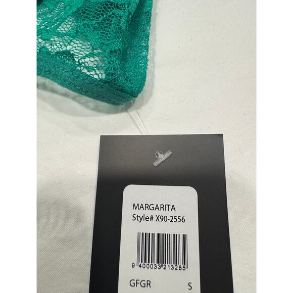 NEW Frederick's Of Hollywood Margarita Floral Lace Halter Teddy Size S Green NWT - Picture 4 of 9